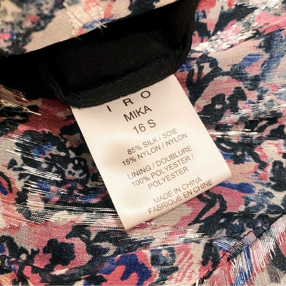 NWOT IRO Sheath V-Neck Metallic Mini Dress Size XS - Picture 9 of 9